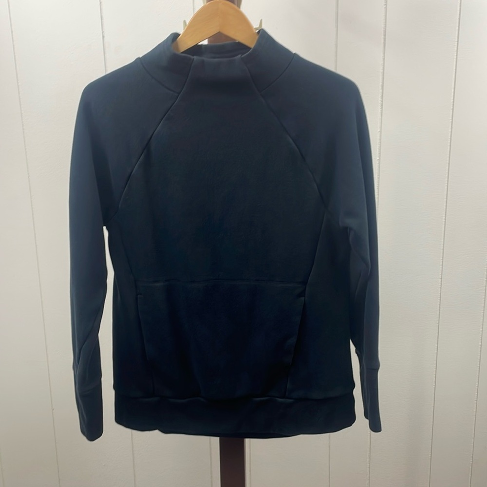 Fabletics Zaylee Funnel Neck Tunic Long Sleeve Pullover Black